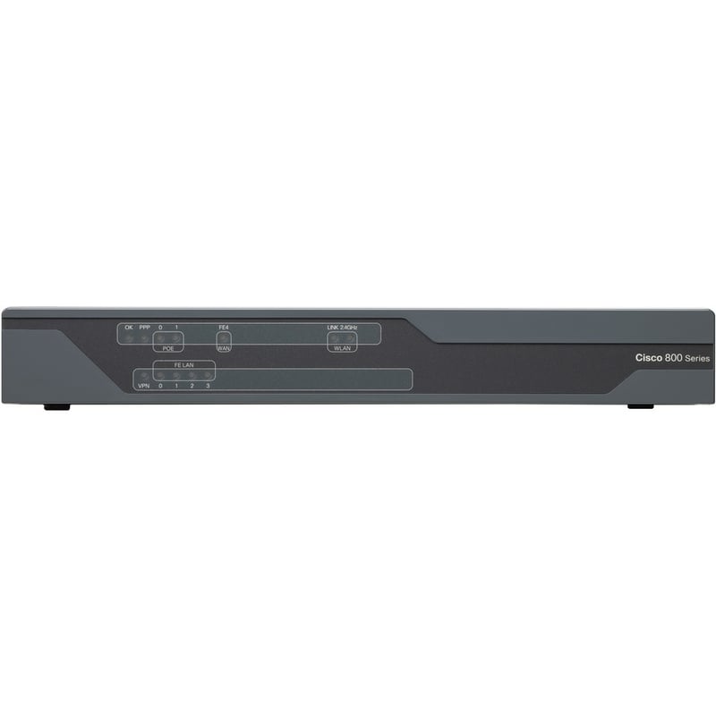 Cisco 881W Wi-Fi 4 IEEE 802.11n Ethernet Wireless Integrated Services Router - Thumbnail 2