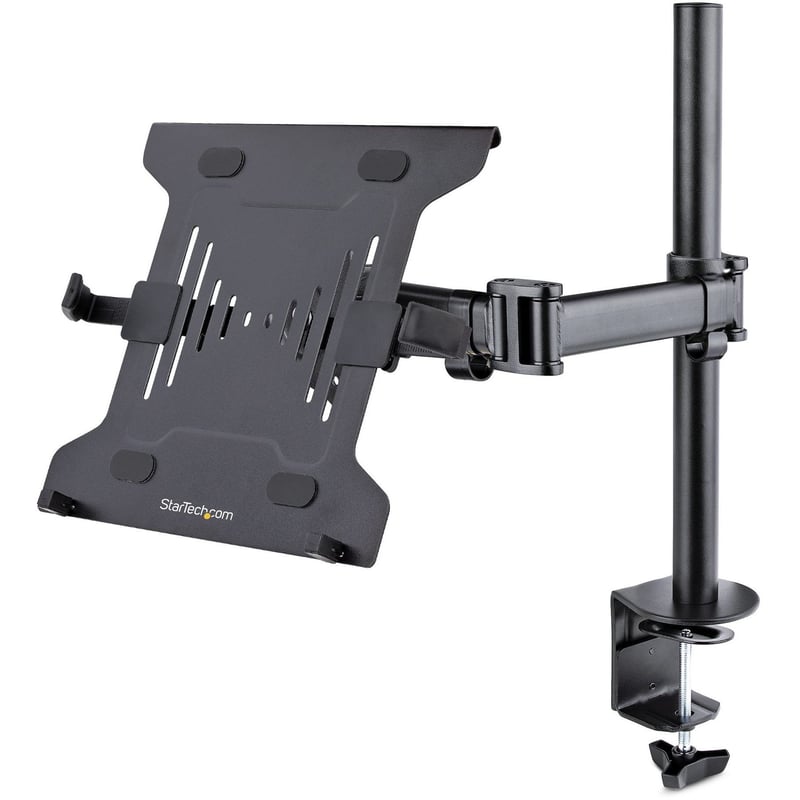 StarTech.com Laptop Desk Mount, Monitor and Laptop Arm Mount, Displays up to 34" (17.6lb/8kg), VESA Laptop Tray Arm, Clamp / Grommet - Thumbnail 1