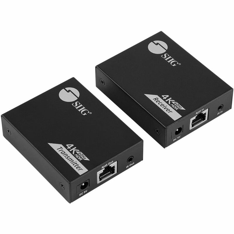 SIIG 4K60Hz HDMI over Cat6 Extender with Loopout & IR - 50m- HDMI Extender- Auto Downscaling - Thumbnail 4