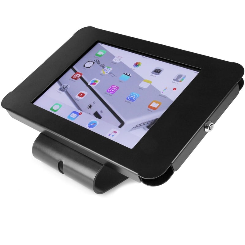StarTech.com Secure Tablet Stand - Security lock protects your tablet from theft and tampering - Easy to mount to a desk / table / wall or directly to a VESA compatible monitor mount - Supports iPad and other 9.7" tablets - Steel - Thumbnail 4