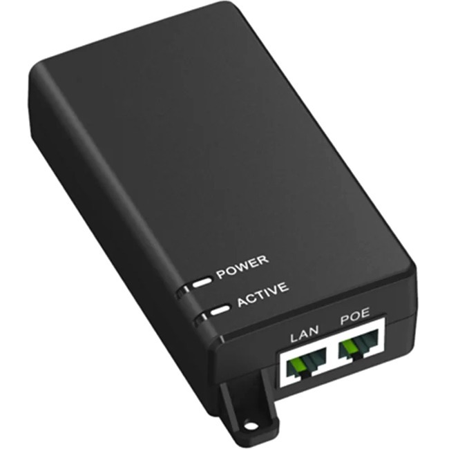 Vaddio PoE Power Injector - 60 Watt - Black - Thumbnail 1
