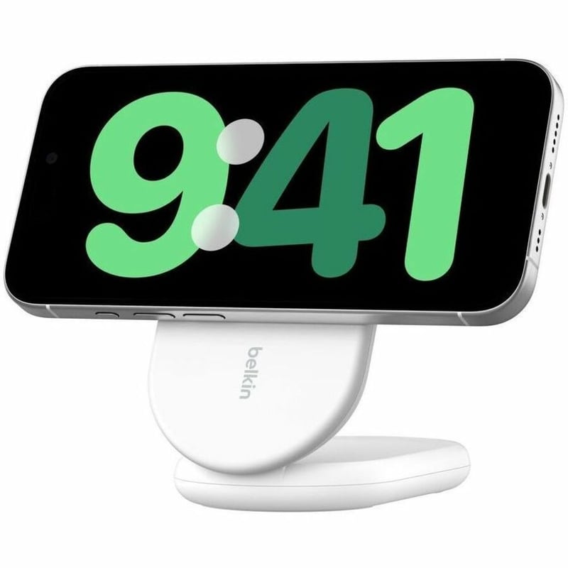 QI2 LOW COST SINGLE WRLS CHARGING STAND WHITE RETAIL BOX - Thumbnail 5