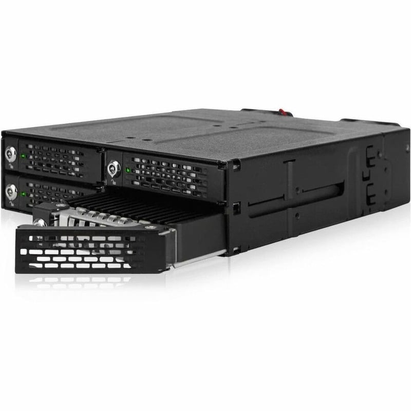 Icy Dock ToughArmor MB873MP-B V2 Drive Enclosure for 5.25" M.2, PCI Express NVMe 4.0 - SFF-8612 OCuLink Host Interface Internal - Black - Thumbnail 2