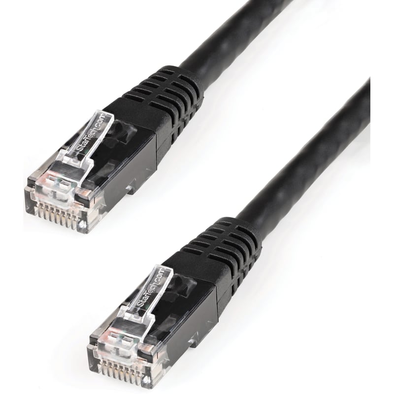 StarTech.com 6ft CAT6 Ethernet Cable - Black Molded Gigabit - 100W PoE UTP 650MHz - Category 6 Patch Cord UL Certified Wiring/TIA - Thumbnail 1