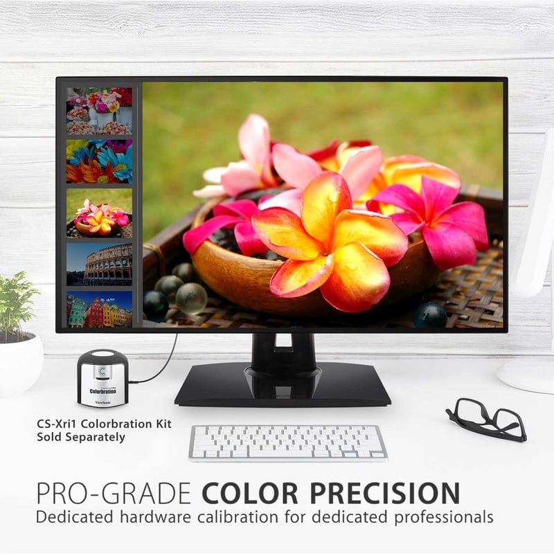 ViewSonic VP2768a-4K 27 Inch Premium IPS 4K Monitor with Advanced Ergonomics, ColorPro 100% sRGB Rec 709, 14-bit 3D LUT, Eye Care, HDMI, USB C, DisplayPort for Professional Home and Office - Thumbnail 3