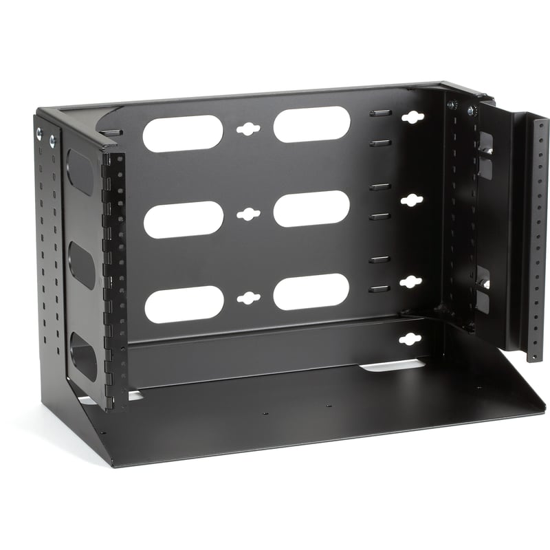 Black Box Wallmount Rack 12" with Swing Bracket and Adjustable Shelf - Thumbnail 1