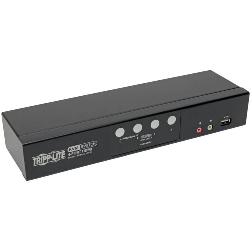 Tripp Lite by Eaton 4-Port HDMI/USB KVM Switch with Audio/Video and USB Peripheral Sharing - Thumbnail 1