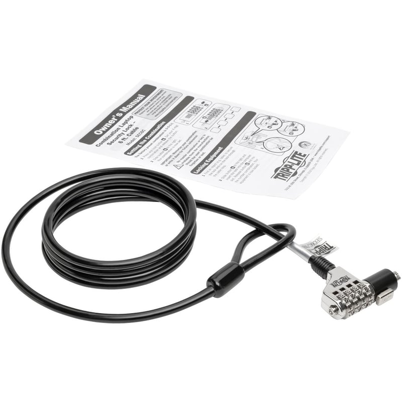 Tripp Lite by Eaton Security Lock for Laptops and Peripherals 4-Digit Combination 6 ft. (1.83 m) Cable - Thumbnail 4
