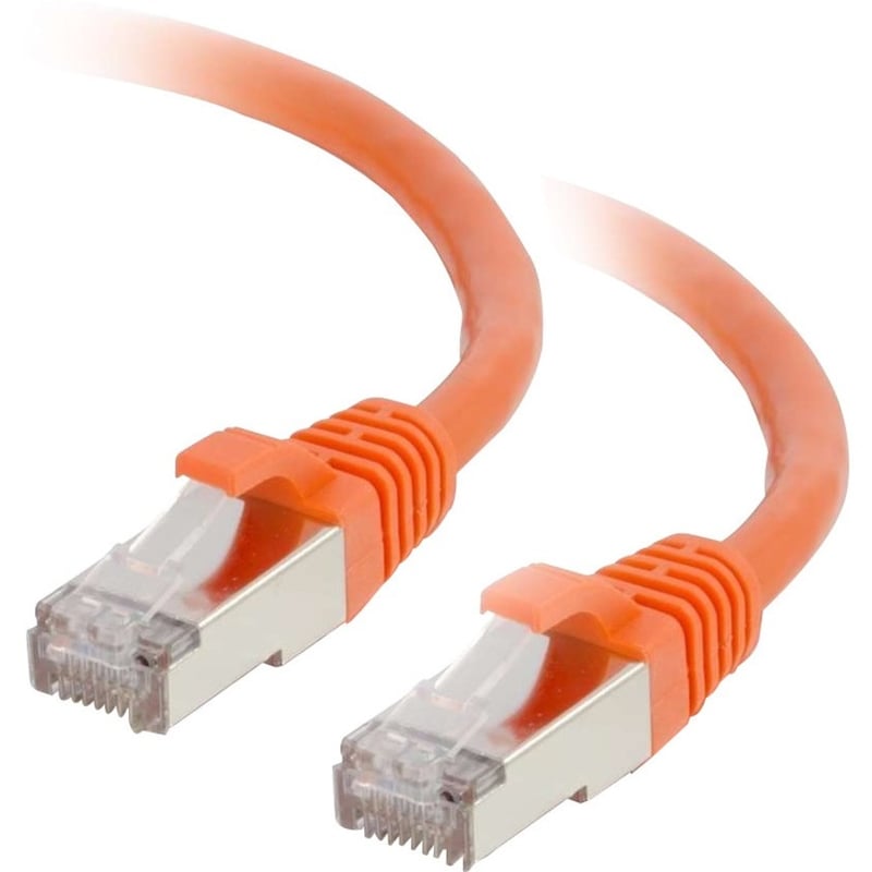 C2G 20ft (6.1m) Cat6 Snagless Shielded (STP) Ethernet Network Patch Cable - Orange - Thumbnail 1