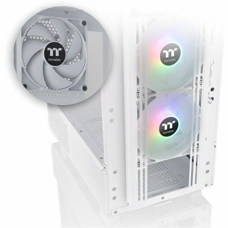 Thermaltake Ceres 330 TG ARGB Snow Mid Tower Chassis - Thumbnail 4