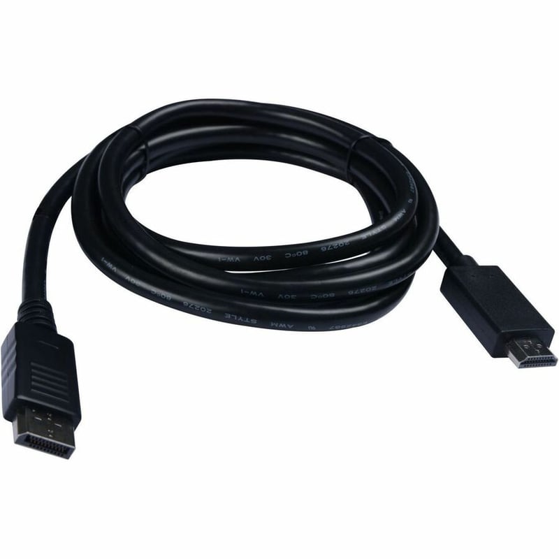 V7 DisplayPort 1.2 Male to HDMI 1.4 Male 21.6 Gbps 4K UHD 2m/6.6ft Black - Thumbnail 5