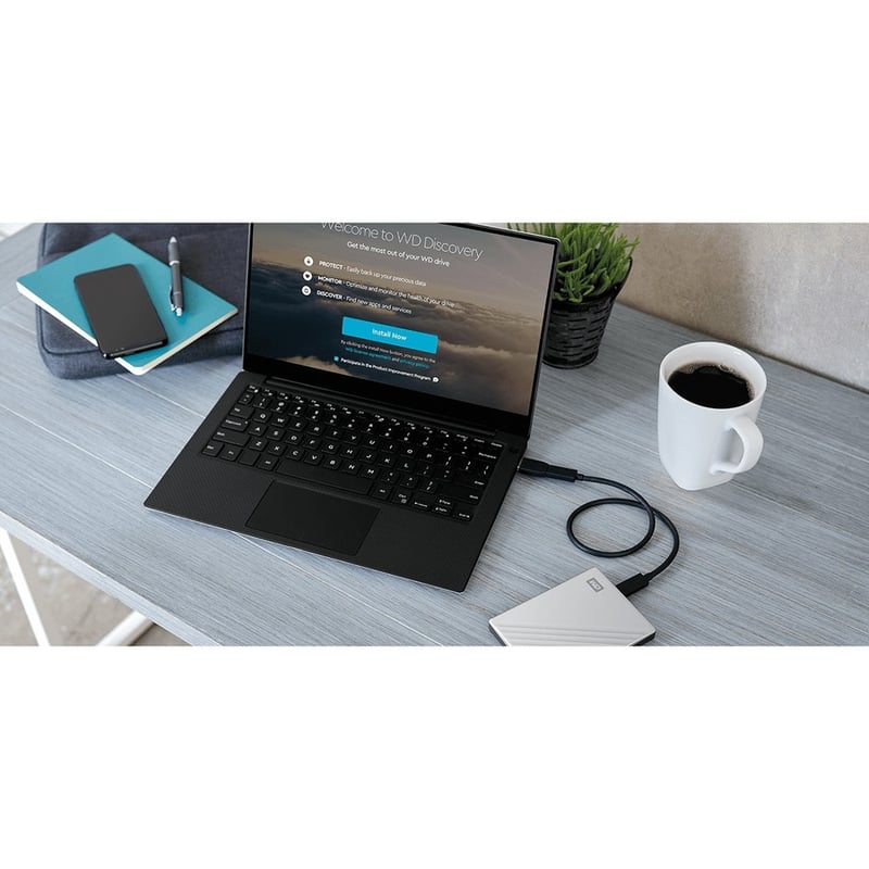 WD My Passport Ultra WDBPMV0050BSL 5 TB Portable Hard Drive - External - Silver