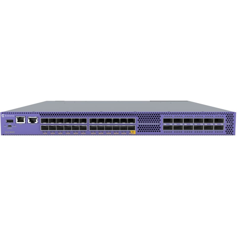 EXTREME SLX 9640-24S ROUTER AC WITH FRONT TO BACK AIRFLOW. SUPPORTS 24X10GE/1GE - Thumbnail 1