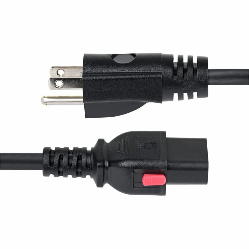 15FT COMPUTER POWER CORD TAA NEMA 5-15P TO LOCKING C13 125V 10A - Thumbnail 3