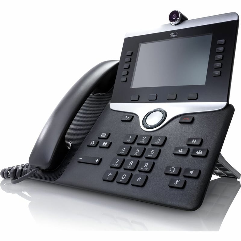 Cisco 8845 IP Phone - Refurbished - Corded - Corded - Bluetooth - Wall Mountable - Charcoal - TAA Compliant - Thumbnail 2
