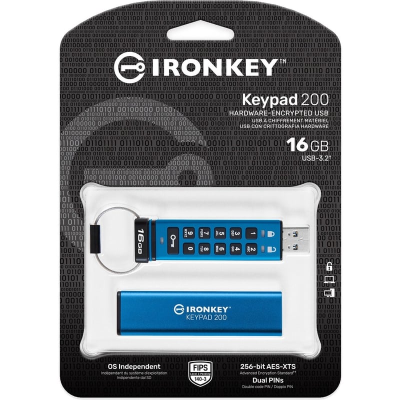 Kingston Keypad 200 16GB USB 3.2 (Gen 1) Type A Flash Drive - Thumbnail 3