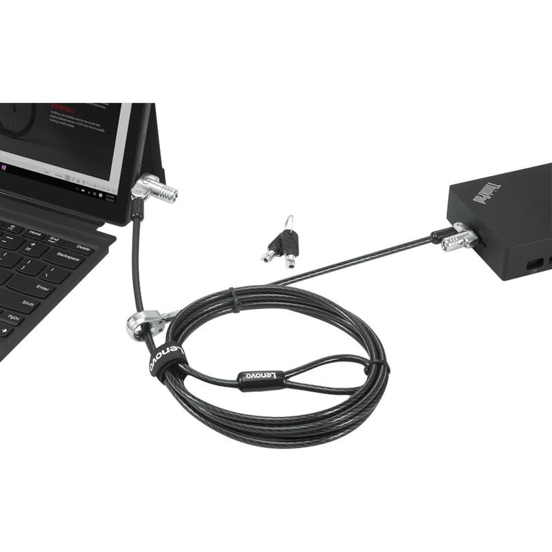 Lenovo NanoSaver Twin Head Nano/MS 2.0 MasterKey Cable Lock - Thumbnail 3
