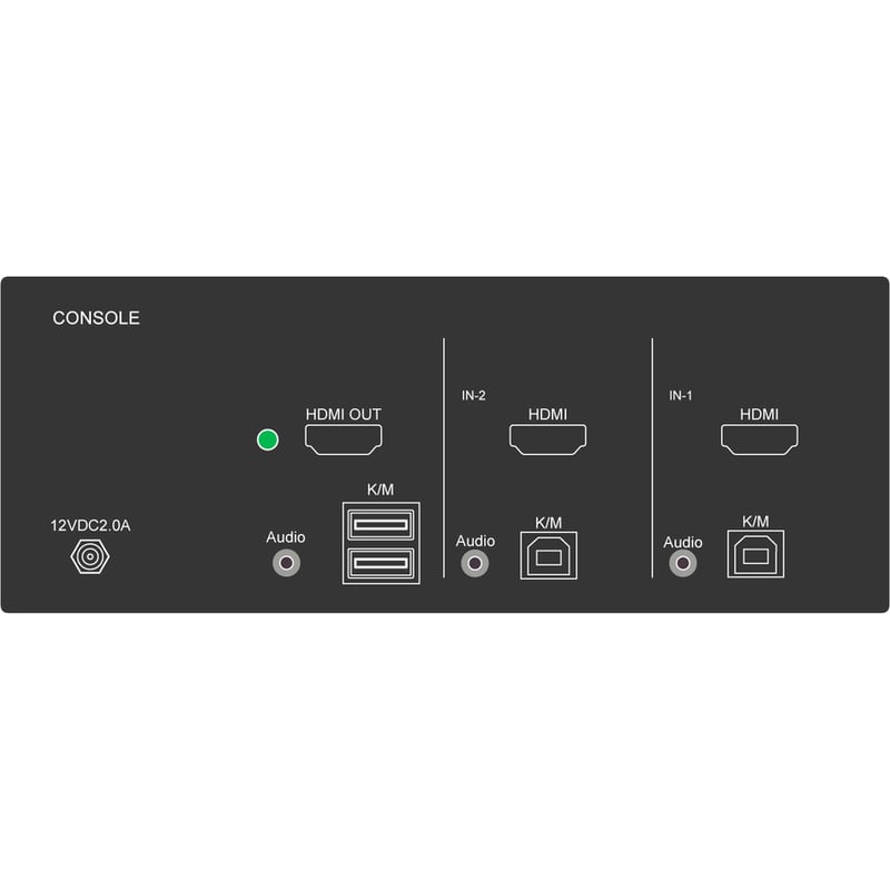 iPGARD Secure 2-Port, Single-Head HDMI KVM Switch with 4K Ultra-HD Support - Thumbnail 3