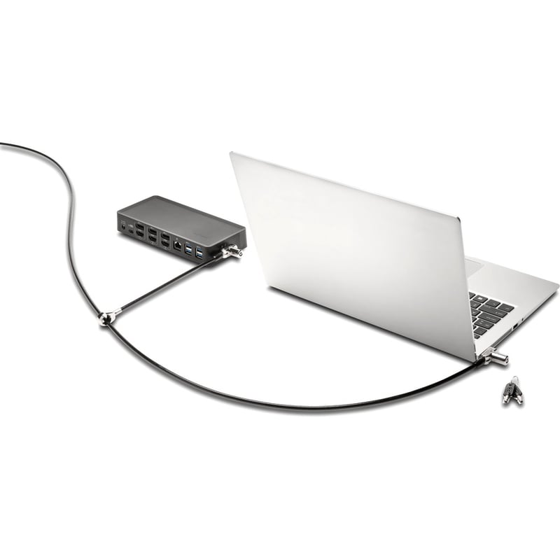 Kensington Universal 3-in-1 Keyed Cable Lock - Twin Lockheads - Keyed Different - Thumbnail 2