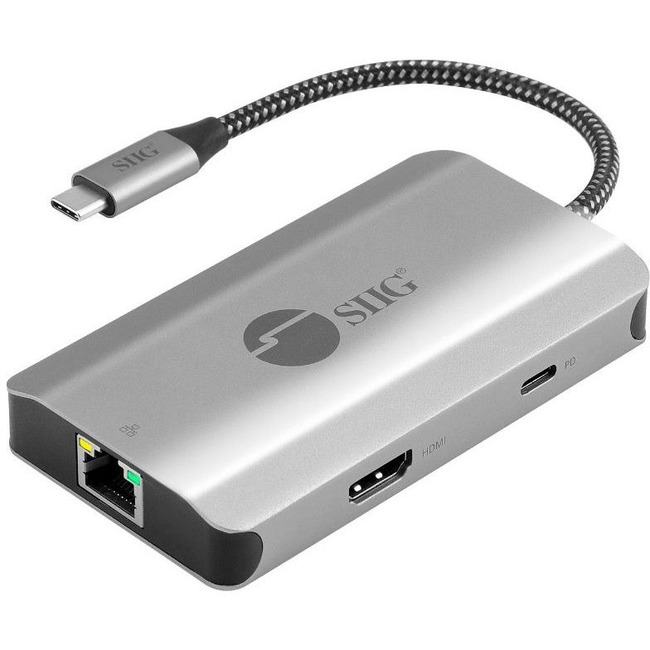 SIIG USB-C to HDMI with LAN Hub & PD 100W Adapter - Thumbnail 1