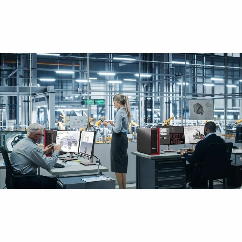 Lenovo ThinkStation P5 30GA0054US Workstation - 1 x Intel Xeon w5-2455X - 32 GB - 1 TB SSD - Thumbnail 3