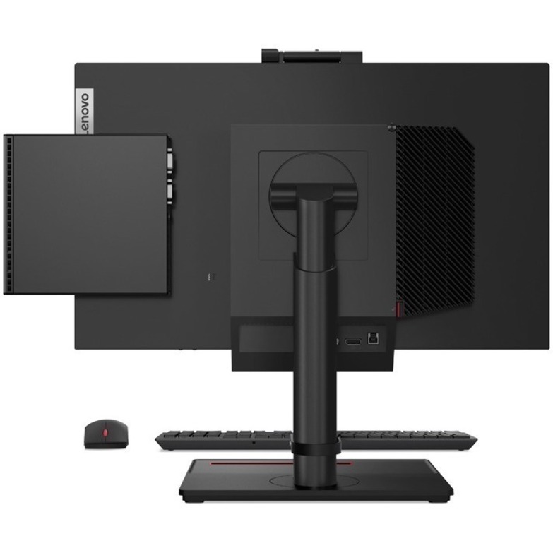 Lenovo ThinkCentre M75q Gen 2 11JN002PUS Desktop Computer - AMD Ryzen 5 PRO 5650GE Hexa-core (6 Core) 3.40 GHz - 8 GB RAM DDR4 SDRAM - 256 GB NVMe M.2 PCI Express PCI Express NVMe SSD - Tiny - Black - Thumbnail 4