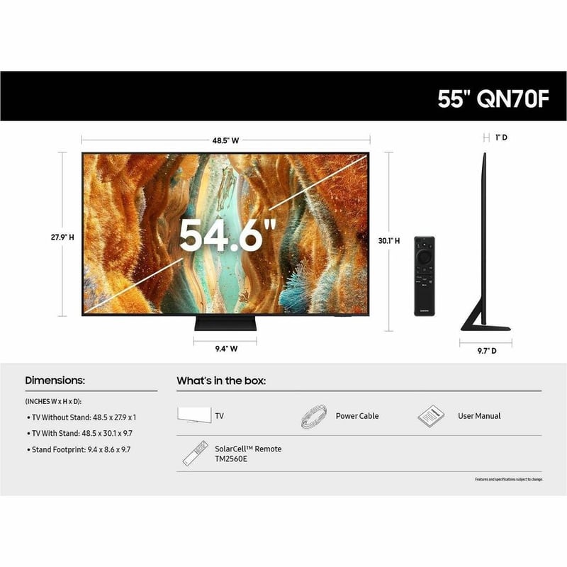 2025 55IN QN70F NEO QLED 4K TV QN70F SERIES QLED - Thumbnail 2