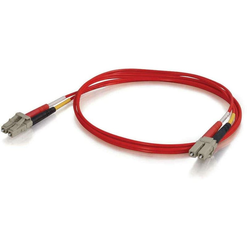 C2G-5m LC-LC 50/125 OM2 Duplex Multimode Fiber Optic Cable (Plenum-Rated) - Red - Thumbnail 2