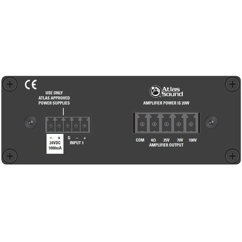 AtlasIED TSD-PA20VG Amplifier - 20 W RMS - 1 Channel - Black - Thumbnail 2