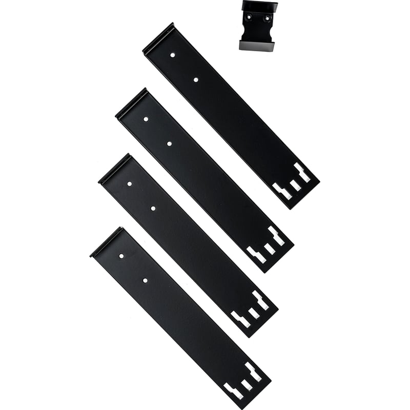Vertiv Rackmount kit for two Vertiv Avocent HMX 5000/6000 High Performance KVM Systems contains metal brackets and screws. - Thumbnail 1