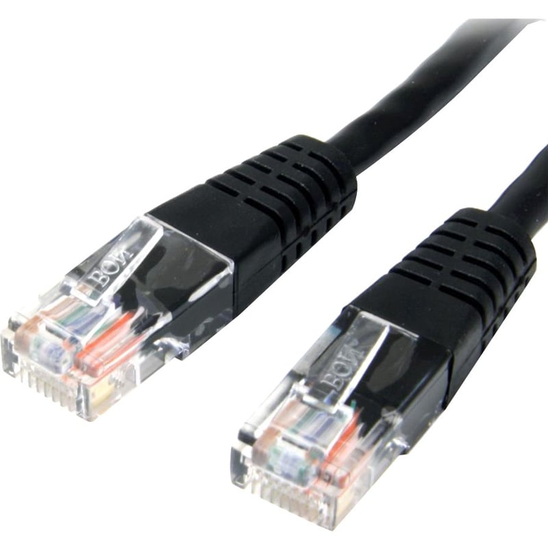 StarTech.com 25 ft Black Molded Cat5e UTP Patch Cable - Thumbnail 1