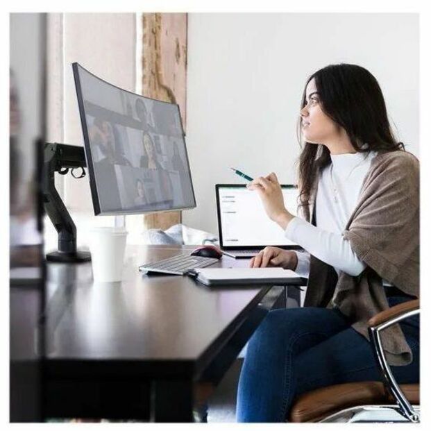 Lenovo Mounting Arm for Monitor - Matte Black - Landscape/Portrait - Thumbnail 4