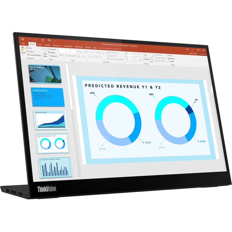 Lenovo ThinkVision M14d 14" Class LCD Monitor - 16:10 - Raven Black - Thumbnail 1