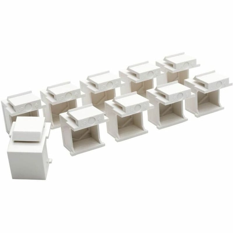 Tripp Lite by Eaton Snap In Blank Keystone Jack Insert 10 Pack White TAA 1 port - Thumbnail 4