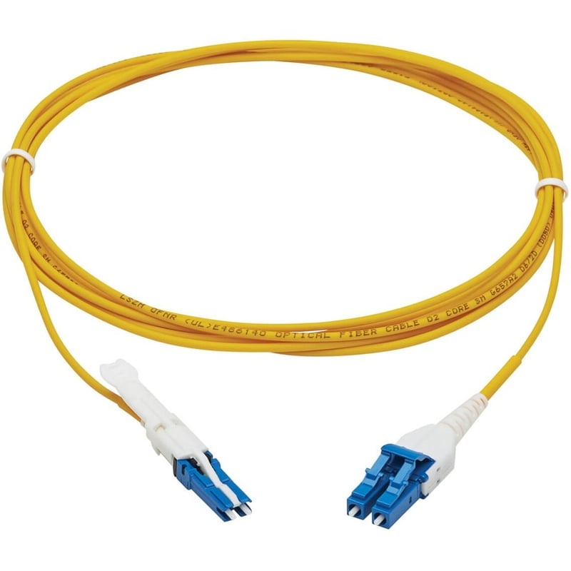 Eaton Tripp Lite Series 400G Duplex Singlemode 9/125 OS2 Fiber Optic Cable (CS-UPC/LC-UPC), Round LSZH Jacket, Yellow, 5 m - Thumbnail 2