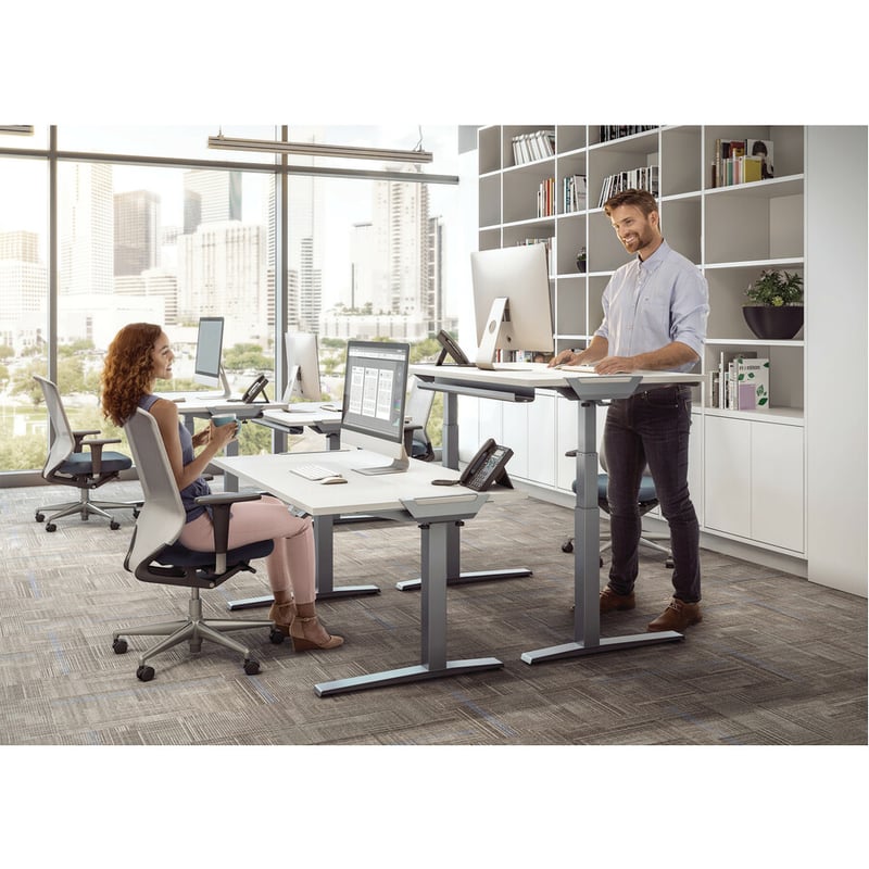 Fellowes High Pressure Laminate Desktop White - 72"x30" - Thumbnail 5