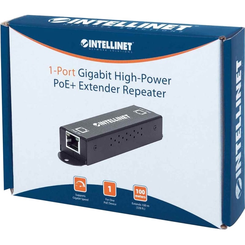 INTELLINET 1-PORT GIGABIT HIGH-POWER POE+ EXTENDER REPEATER, IEEE 802.3AT/AF POW - Thumbnail 2