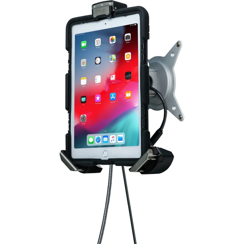 CTA Digital Tri-Grip Tablet Security Clasp with Quick-Connect VESA Mount for 7-13 inch tablets, including iPad 10.2-inch (7th/ 8th/ 9th Gen.) - Thumbnail 1