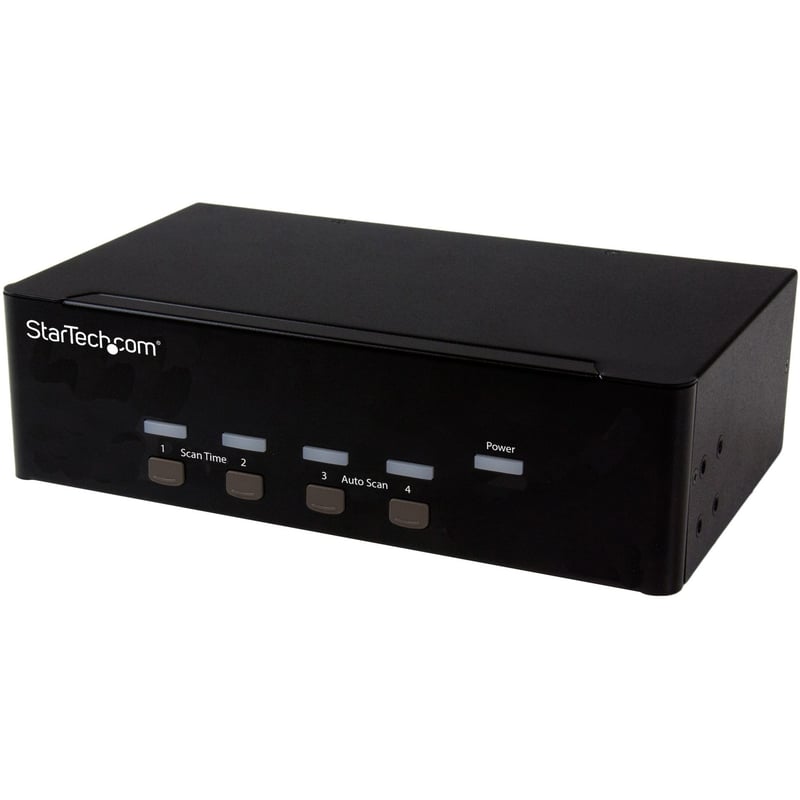 StarTech.com 4-port KVM Switch with Dual VGA and 2-port USB Hub - USB 2.0 - Thumbnail 1
