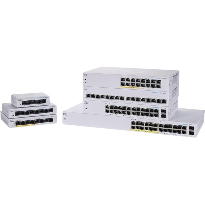 CBS110 UNMANAGED 24-PORT GE, PARTIAL POE, 2X1G SFP SHARED