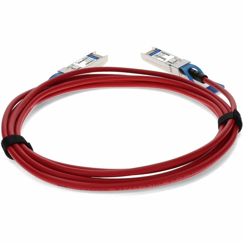 AddOn Cisco® SFP-H10GB-CU3M Compatible TAA Compliant 10GBase-CU SFP+ Red Direct Attach Cable (Passive Twinax, 3m) - Thumbnail 4
