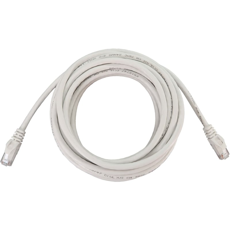 Eaton Tripp Lite Series Cat6a 10G Snagless Molded UTP Ethernet Cable (RJ45 M/M), PoE, White, 20 ft. (6.1 m) - Thumbnail 1