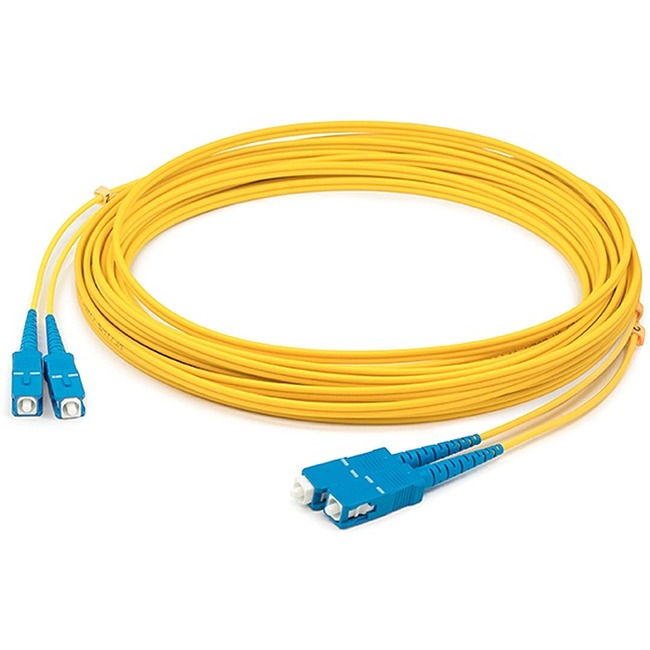 AddOn 67m SC to SC Yellow OS2 Duplex LSZH SMF Fiber Patch Cable