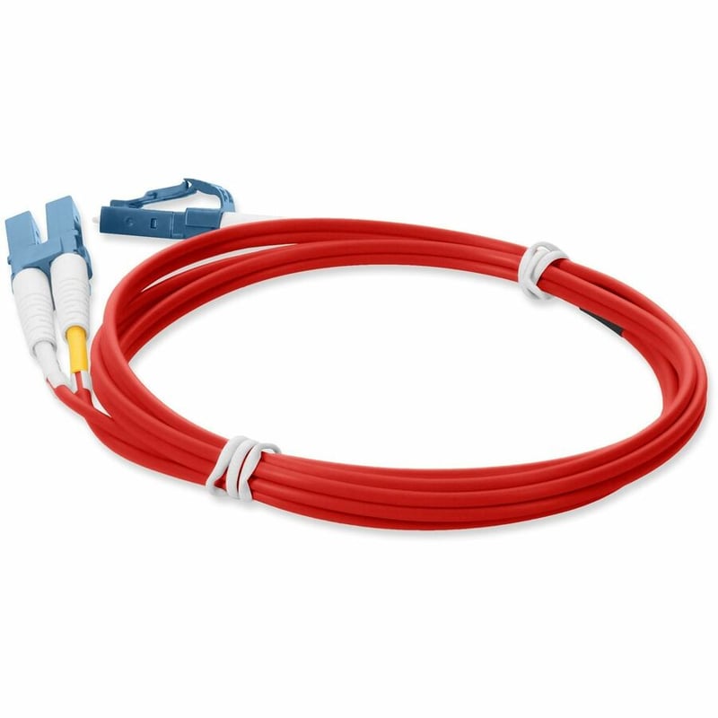 AddOn 1m LC to LC Red OS2 Duplex OFNP (Plenum-Rated) TAA SMF Fiber Patch Cable - Thumbnail 3