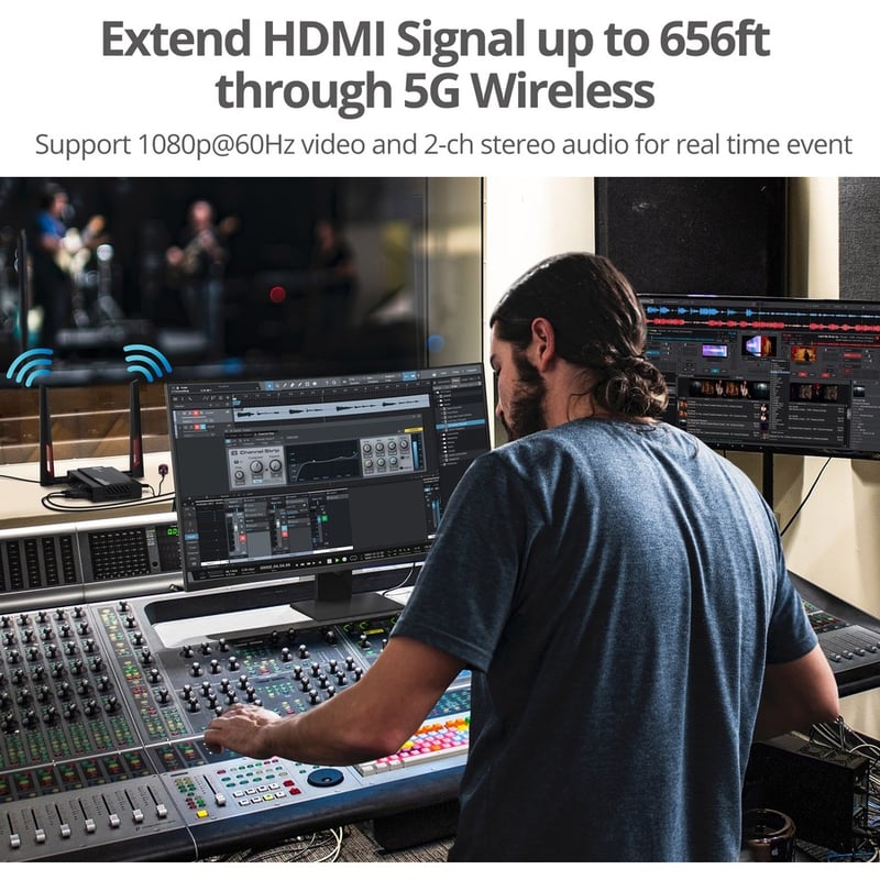 SIIG 1 to 4 Full HD Wireless HDMI Extender with Loopout & IR Kit - Thumbnail 4
