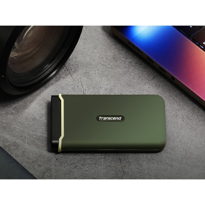 Transcend 2 TB Portable Solid State Drive - External - Military Green - Thumbnail 5