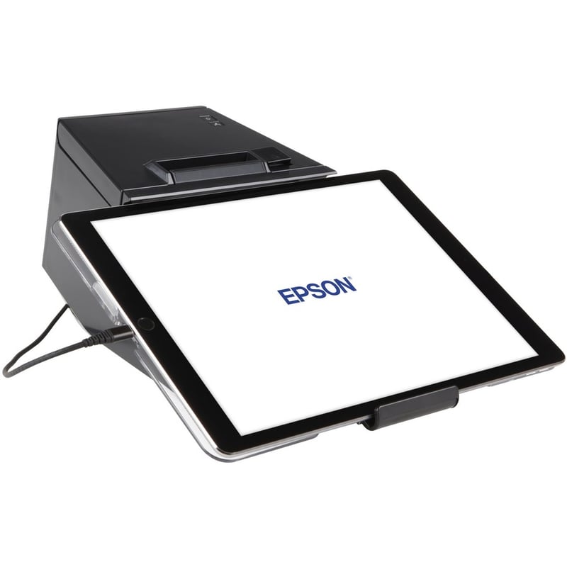 Epson OmniLink TM-m30II-SL Desktop Direct Thermal Printer - Monochrome - Receipt Print - Ethernet - USB - USB Host - Bluetooth - With Cutter - Black - 9.84 in/s Mono - 203 dpi - Wireless LAN - 3.15" Label Width - For PC, iOS, Android, Mac - Thumbnail 2