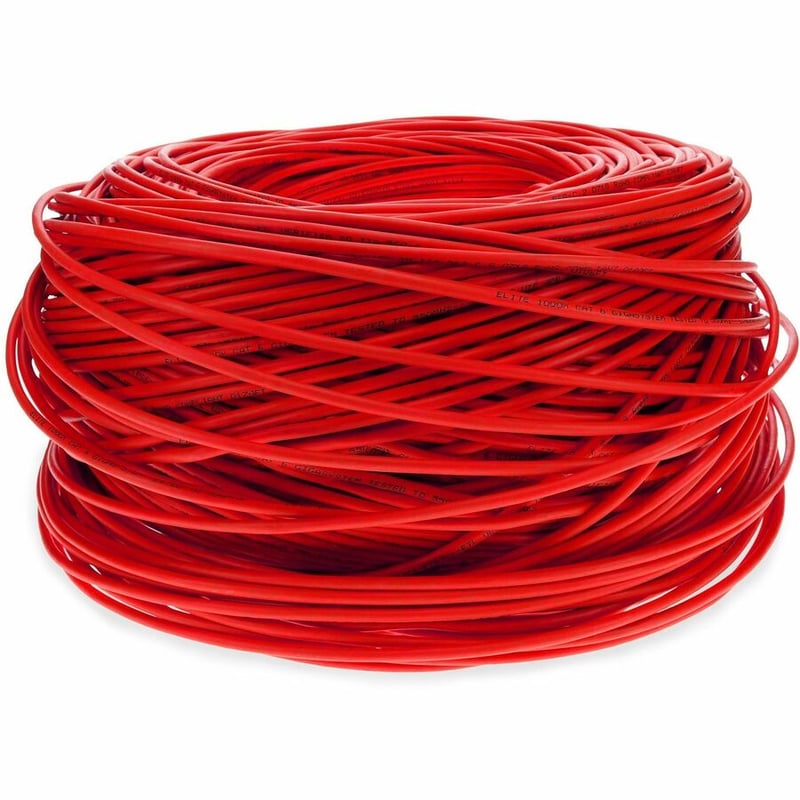 AddOn 1000ft Non-Terminated Red Cat6 Straight UTP PVC Copper Patch Cable - Thumbnail 4