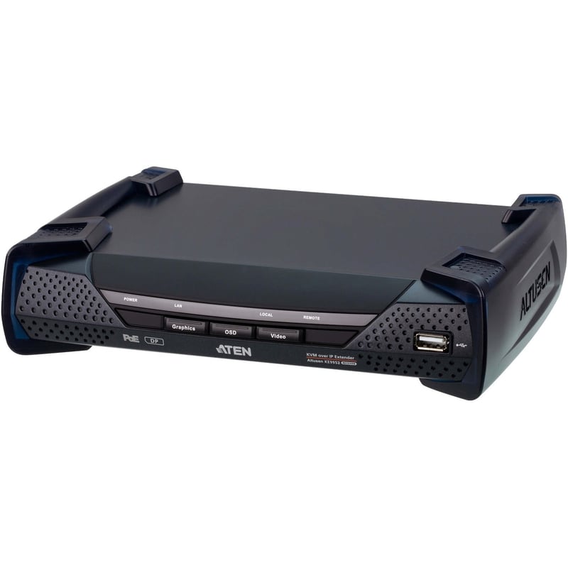 ATEN 4K DisplayPort Single Display KVM over IP Receiver with PoE - Thumbnail 1