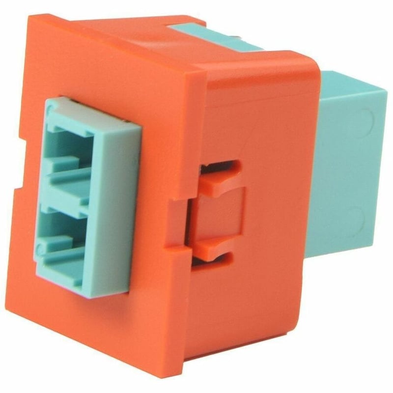 Ortronics TracJack Module, 1-SC Simplex Multimode, Beige Adapter, Orange Housing - Thumbnail 2